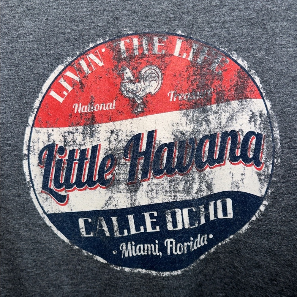 Little Havana Miami Florida Heather Gray Tee